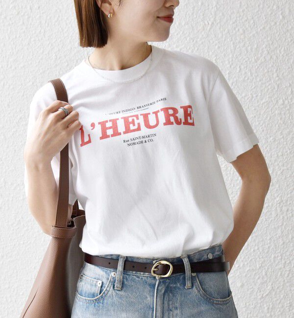 SHIPS any「《一部追加予約》TRICOMER:〈洗濯機可能〉フレンチ ロゴ プリント TEE」|Tシャツ・カットソー|ホワイト