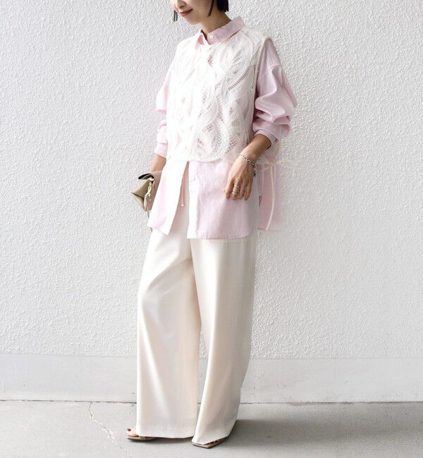 SHIPS for women「〈手洗い可能〉梳毛調ポケット デザイン ストレッチ ドロスト パンツ」|その他|