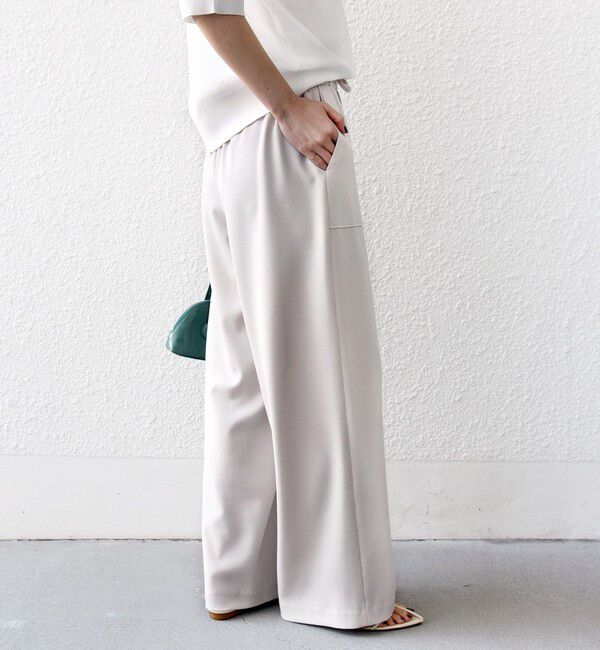 SHIPS for women「〈手洗い可能〉梳毛調ポケット デザイン ストレッチ ドロスト パンツ」|その他|