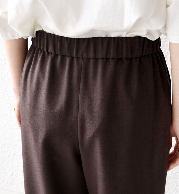 SHIPS for women「〈手洗い可能〉梳毛調ポケット デザイン ストレッチ ドロスト パンツ」|その他|