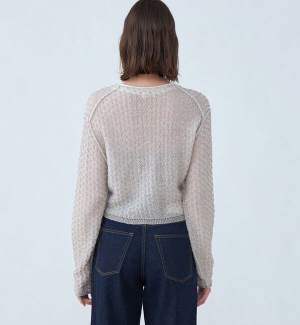 MACPHEE「ルレックスモヘヤ Vネックカーディガン」|カーディガン|