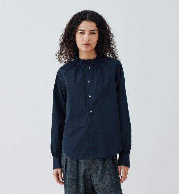 GALERIE VIE「クラシックポプリン ギャザーブラウス」|シャツ・ブラウス|