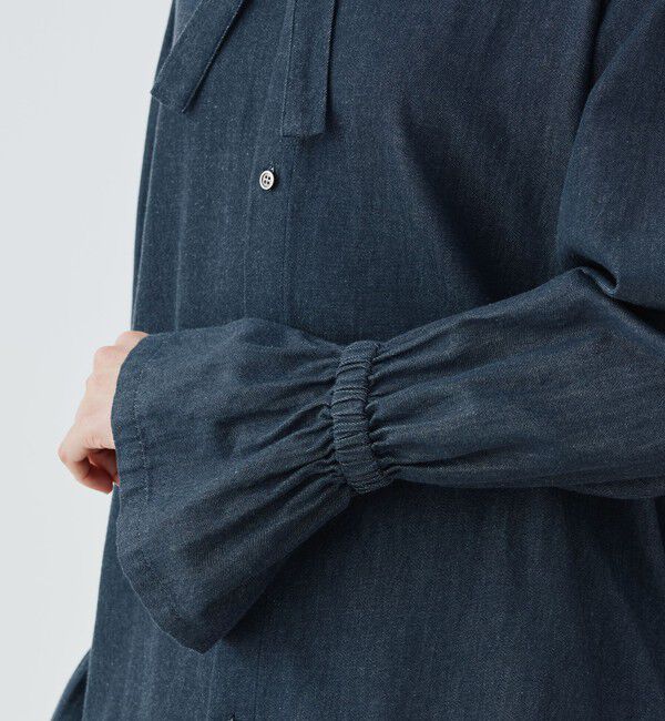 GALERIE VIE「デニムダンガリー ギャザーカフシャツ」|シャツ・ブラウス|