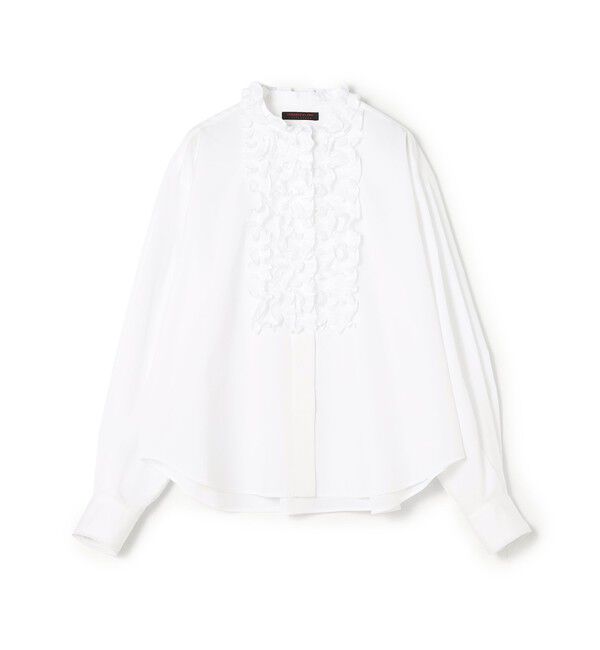 TOMORROWLAND collection「ホワイトコンビネーション ラッフルブラウス」|シャツ・ブラウス|11 ホワイト