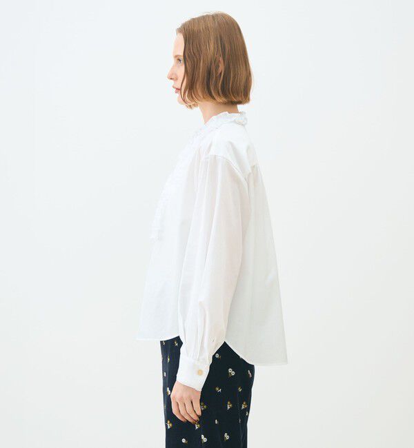 TOMORROWLAND collection「ホワイトコンビネーション ラッフルブラウス」|シャツ・ブラウス|