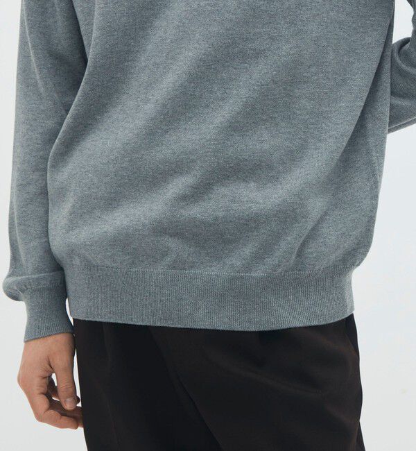 CABaN「コットンカシミヤ プレーンモックネックプルオーバー」|ニット・セーター|