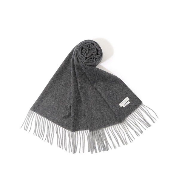 TOMORROWLAND GOODS「TOMORROWLAND カシミヤ シングルリバー ソリッドマフラー」|マフラー|17 チャコールグレー