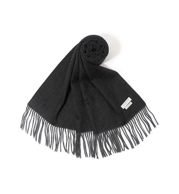 TOMORROWLAND GOODS「TOMORROWLAND カシミヤ シングルリバー ソリッドマフラー」|マフラー|19 ブラック