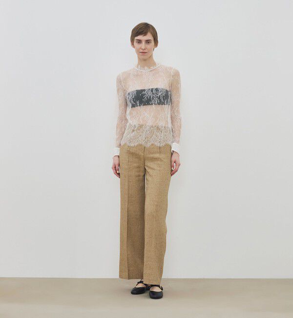 DES PRES「フレンチレース クルーネックブラウス」|シャツ・ブラウス|