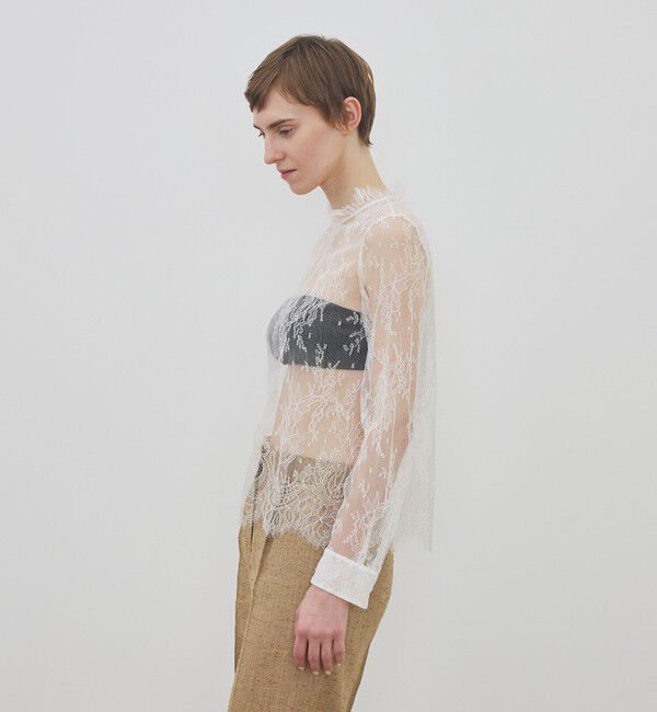 DES PRES「フレンチレース クルーネックブラウス」|シャツ・ブラウス|