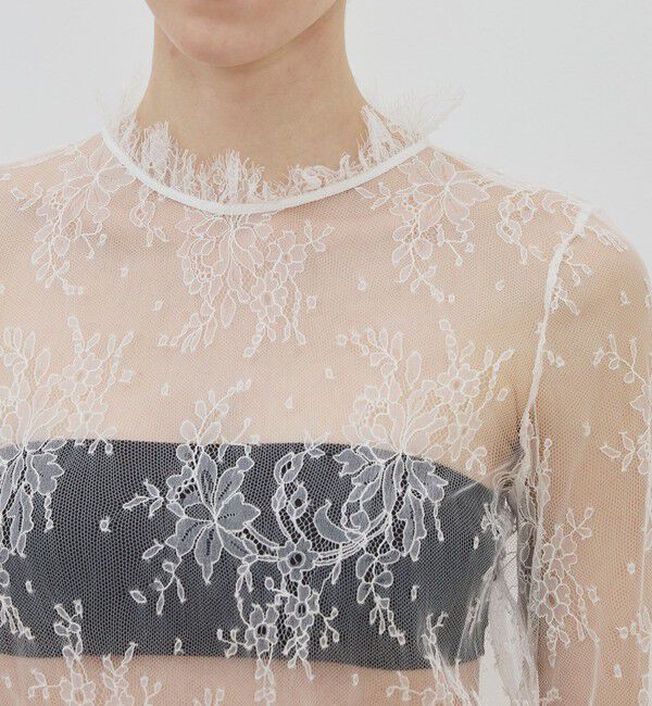 DES PRES「フレンチレース クルーネックブラウス」|シャツ・ブラウス|