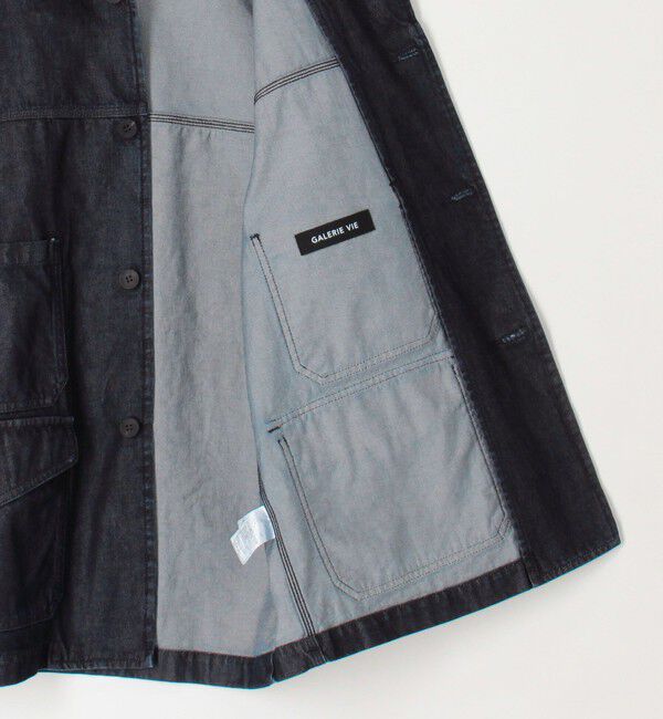 GALERIE VIE「ピマコットンデニム ハンティングジャケット」|デニムジャケット|