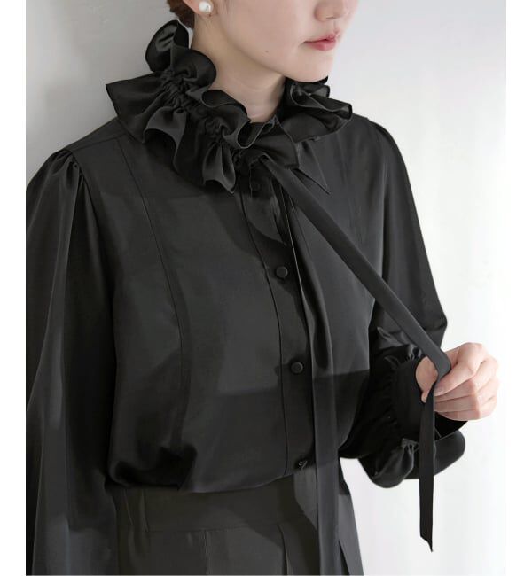 IENA「《追加》&NAVYシアーボウタイブラウス」|シャツ・ブラウス|