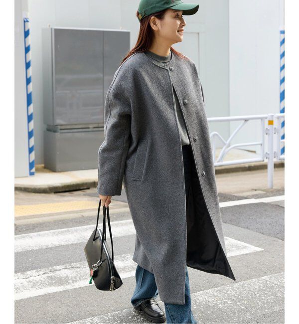 JOURNAL STANDARD「スーパー140ビーバーノーカラーコート」|ノーカラーコート|