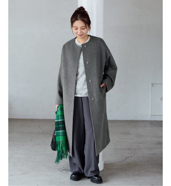 JOURNAL STANDARD「スーパー140ビーバーノーカラーコート」|ノーカラーコート|