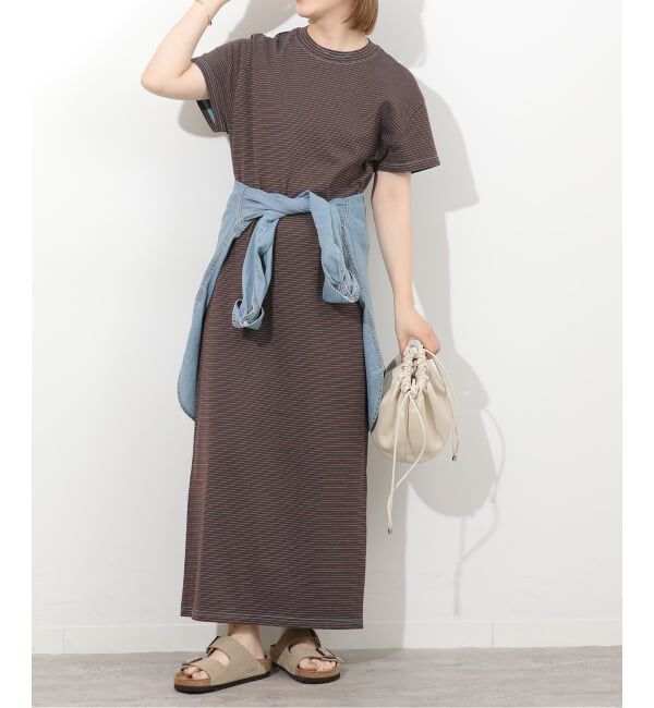 JOURNAL STANDARD relume「《予約》別注【YONETOMI/ヨネトミ】 ボーダーワンピース」|ワンピース|ブラウン