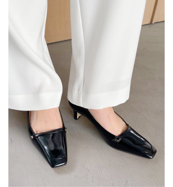  「5cmスクエアローファーパンプス」|パンプス|ブラック B