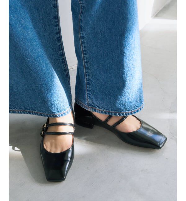  「《追加》スクエアWストラップメリージェーン」|パンプス|