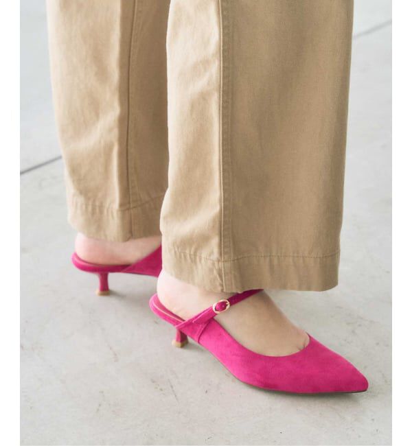  「《追加》4.5cmポインテッドストラップミュール」|パンプス|