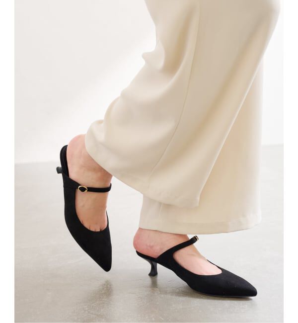  「《追加》4.5cmポインテッドストラップミュール」|パンプス|
