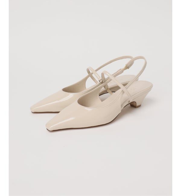  「4cmフレンチスクエアスリングバック」|パンプス|