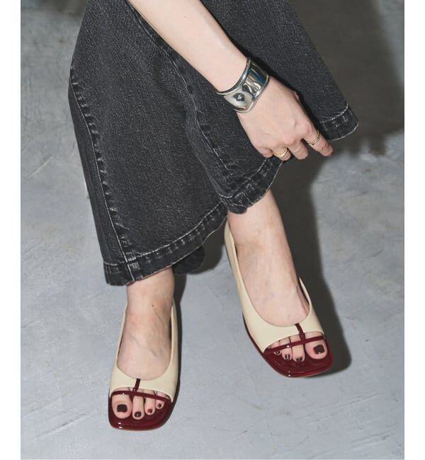 GRISE「《追加予約》GRISEレザーオープントゥトングフラット」|その他|