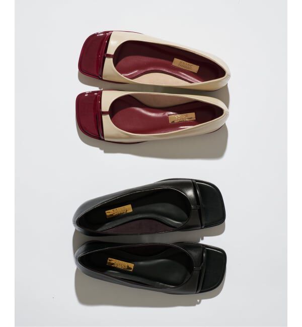 GRISE「《追加予約》GRISEレザーオープントゥトングフラット」|その他|