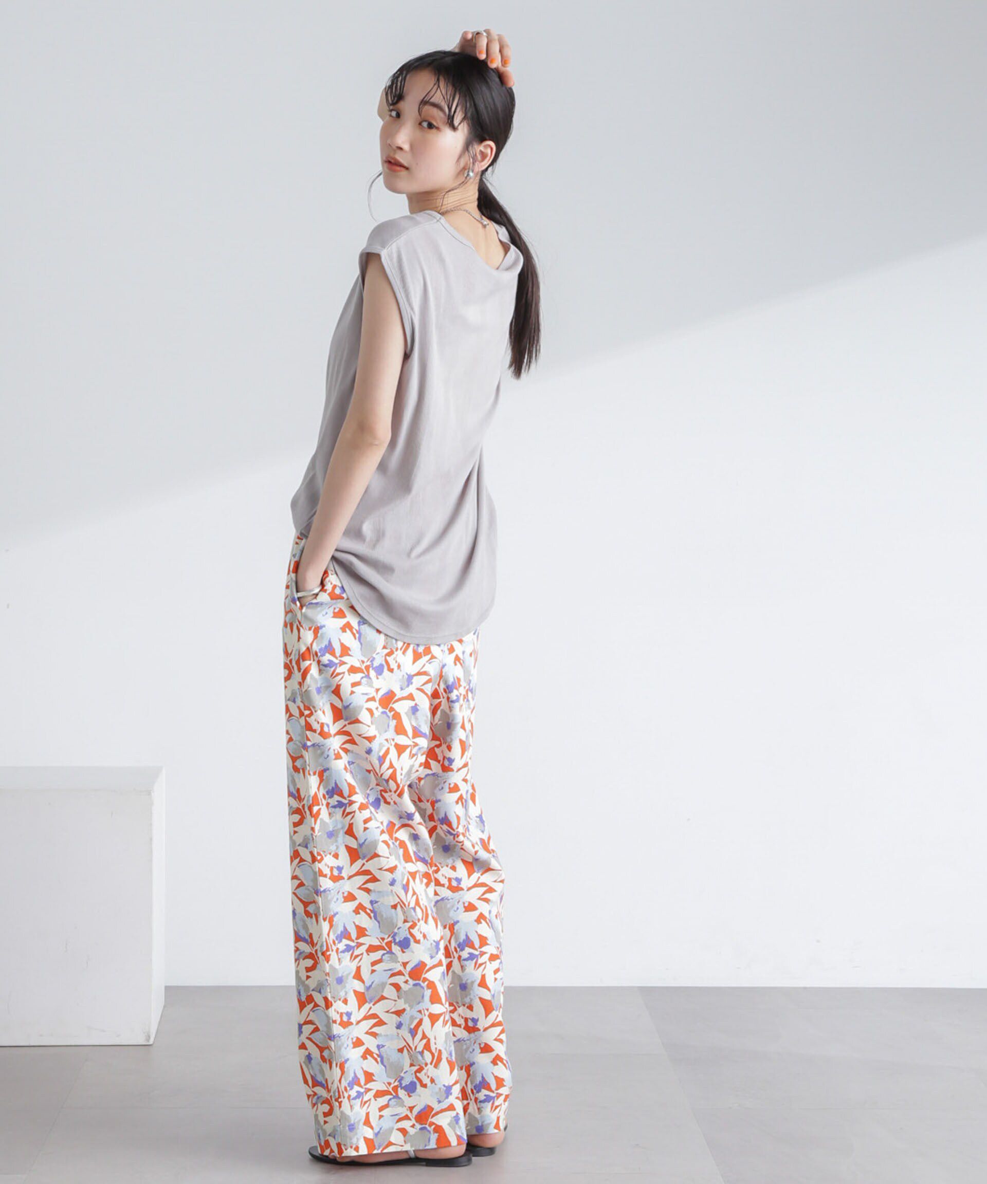 nano･universe「ボタニカルプリントイージーワイドパンツ」|その他|