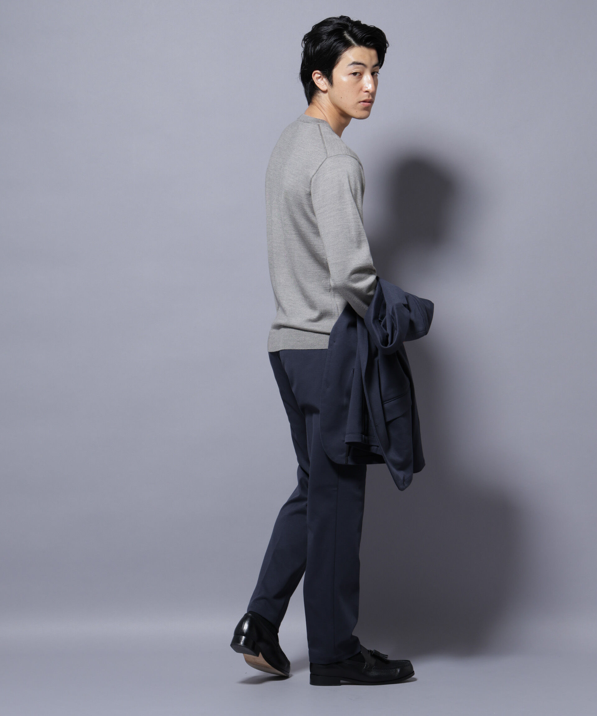 nano･universe「タスマニアミックスクルーネックニット」|ニット・セーター|