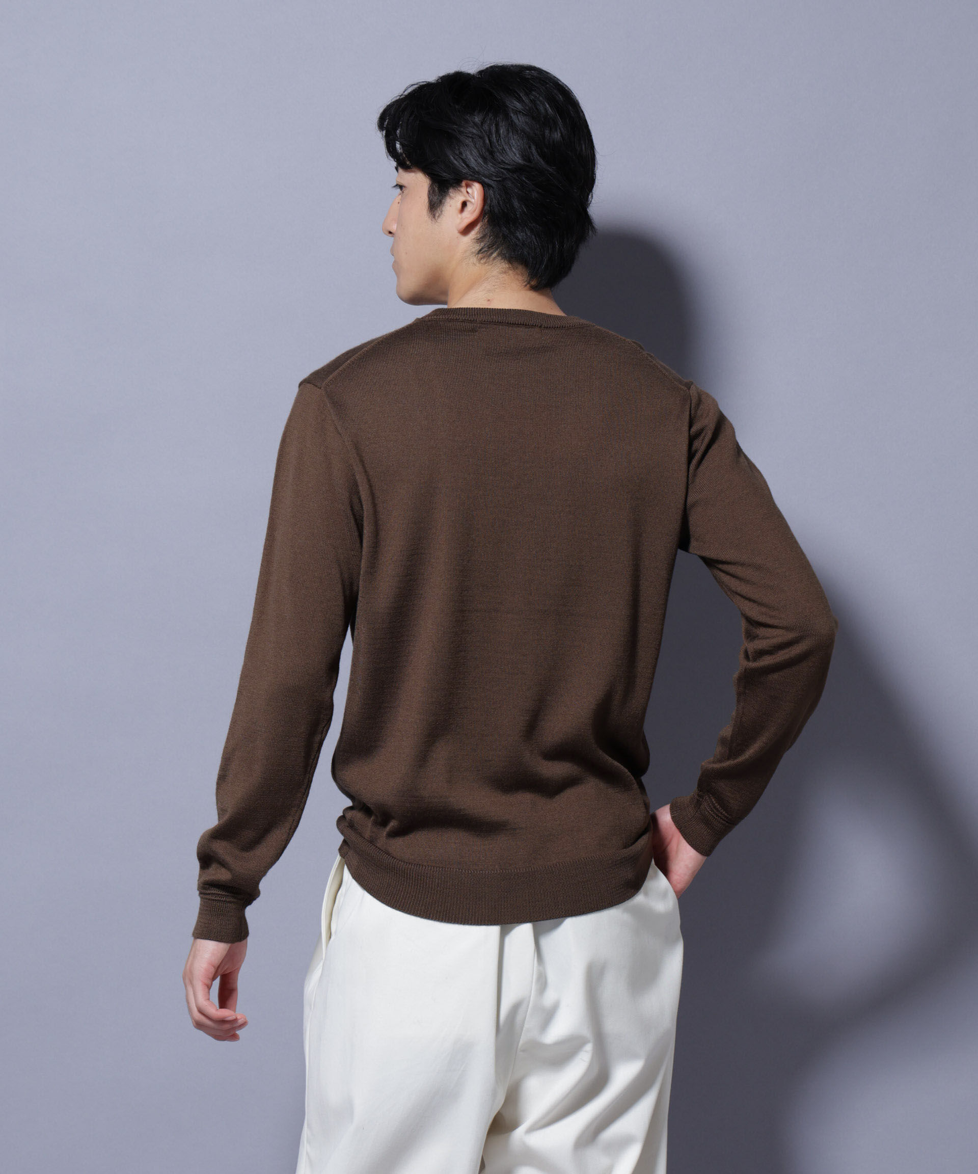 nano･universe「タスマニアミックスクルーネックニット」|ニット・セーター|