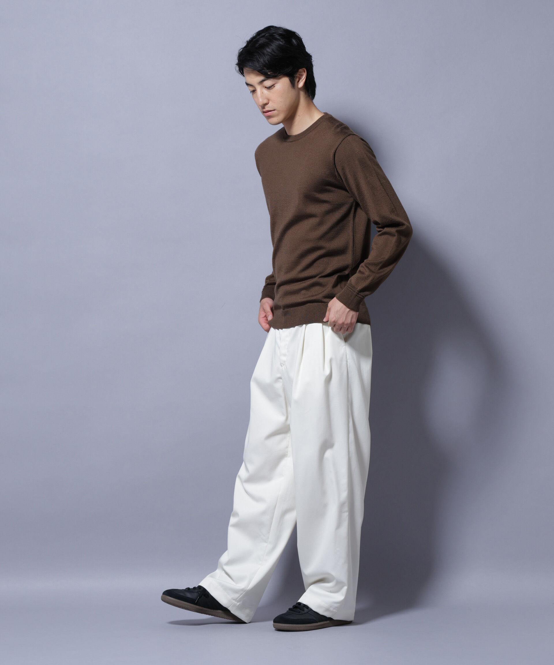 nano･universe「タスマニアミックスクルーネックニット」|ニット・セーター|