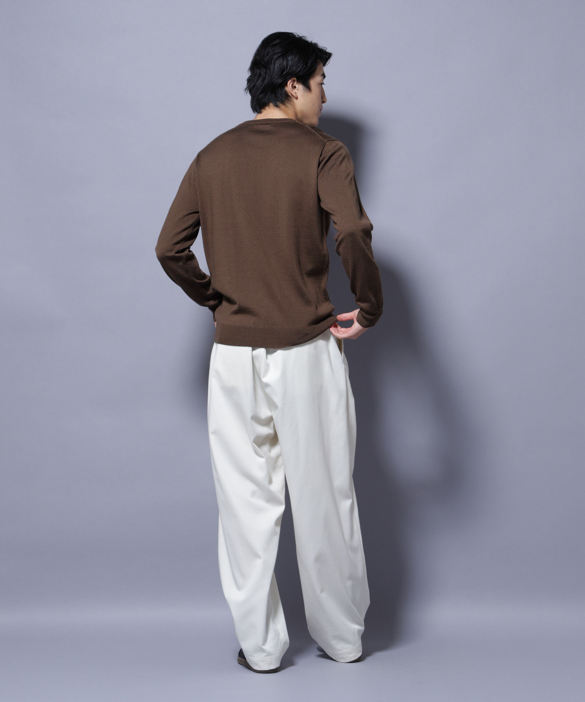 nano･universe「タスマニアミックスクルーネックニット」|ニット・セーター|