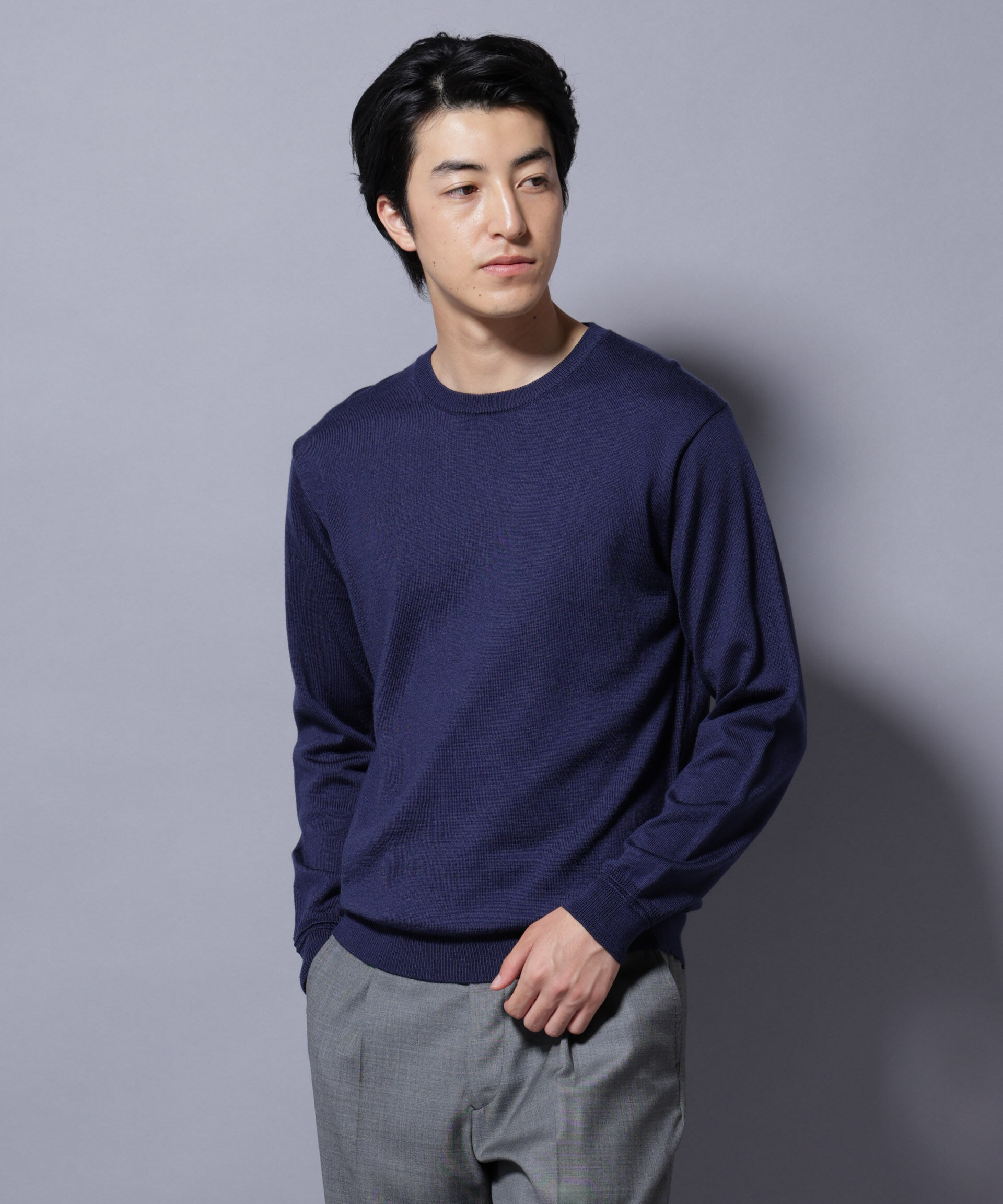 nano･universe「タスマニアミックスクルーネックニット」|ニット・セーター|