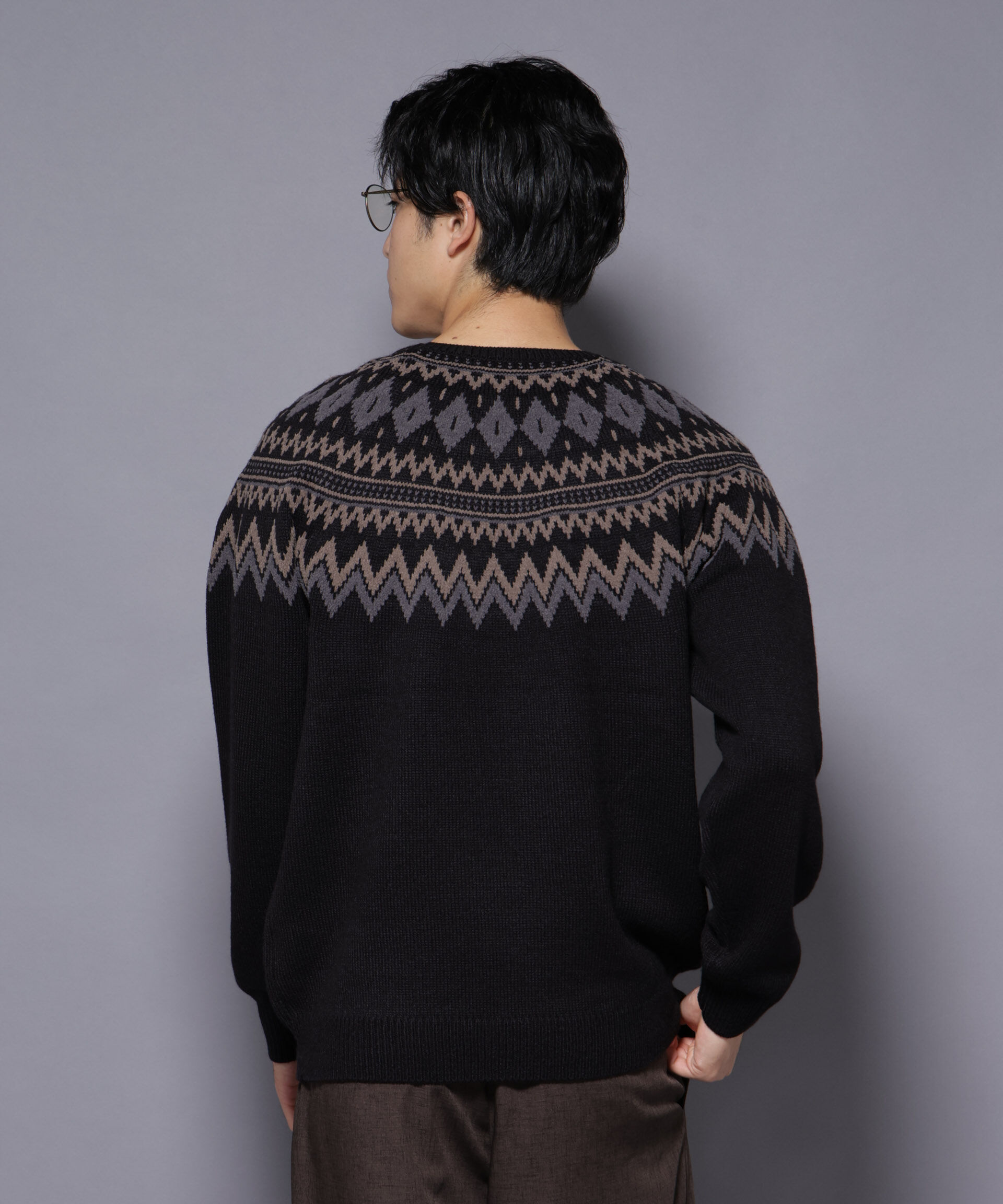 nano･universe「モールヤーンノルディックニット」|ニット・セーター|