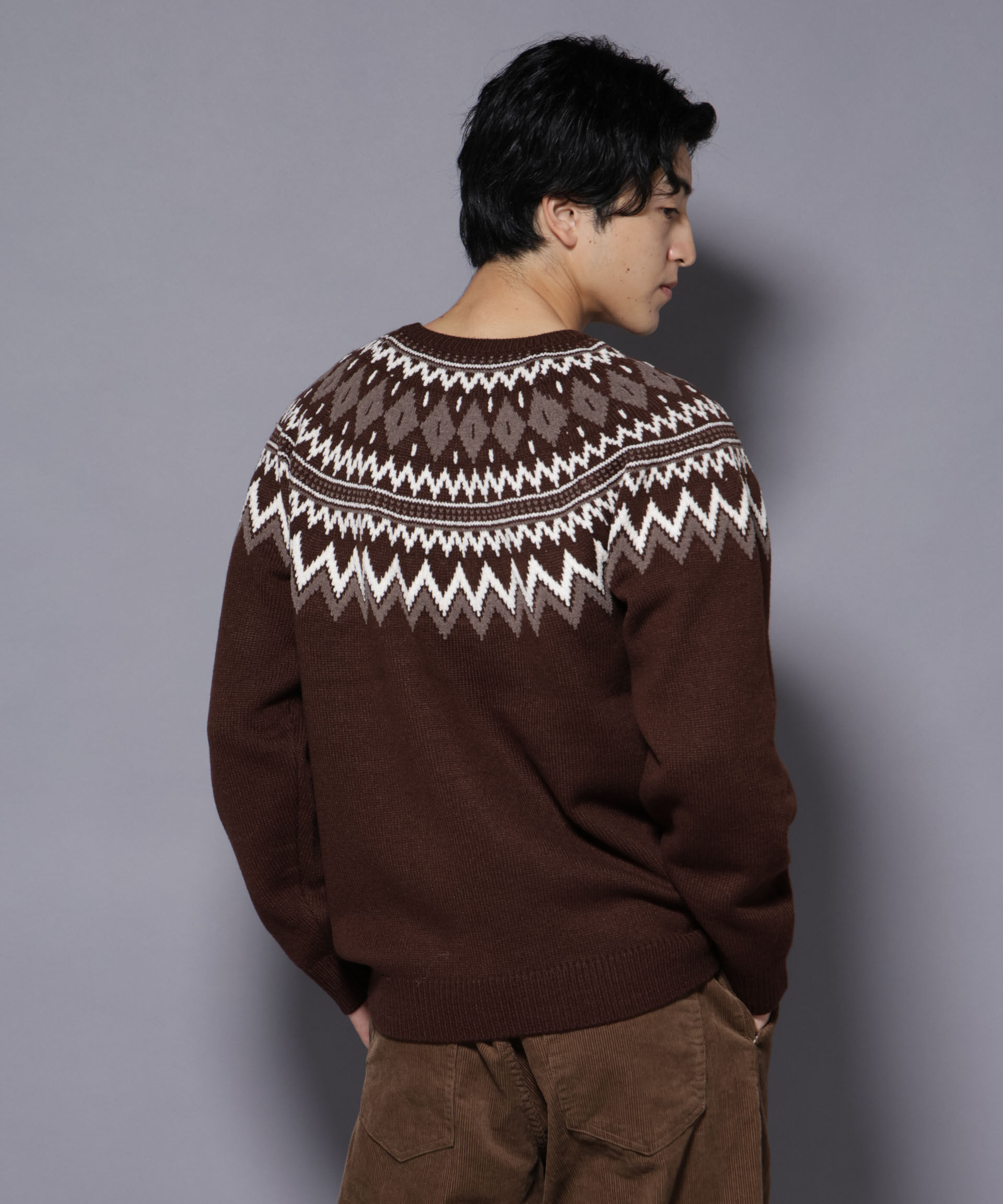 nano･universe「モールヤーンノルディックニット」|ニット・セーター|