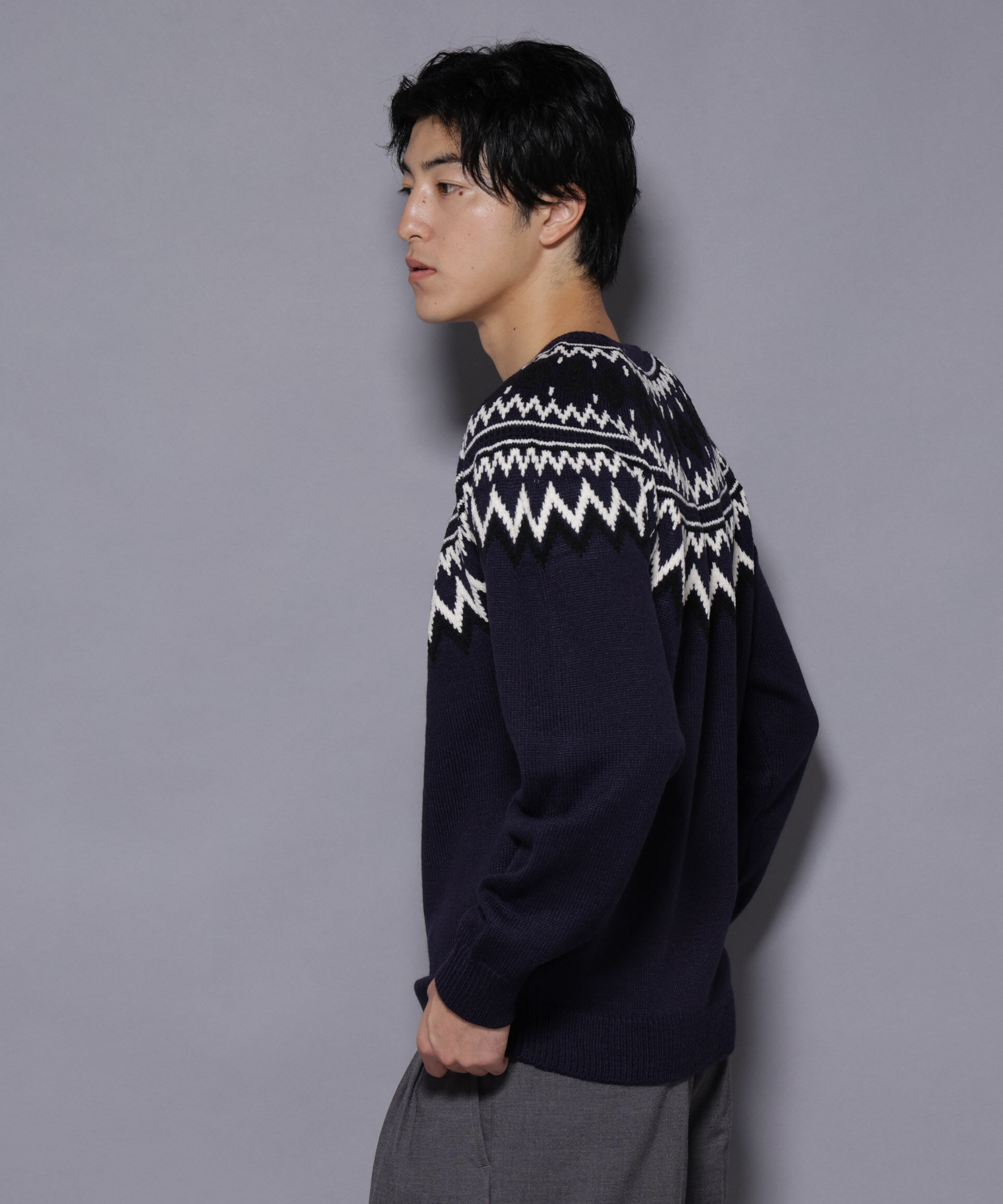 nano･universe「モールヤーンノルディックニット」|ニット・セーター|