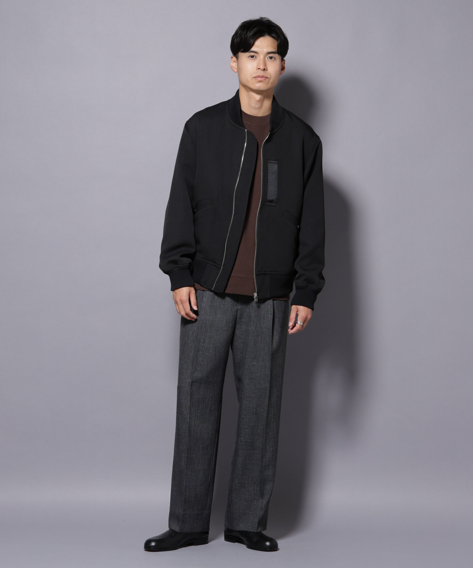 nano･universe「トリプルクロスMA-1」|ブルゾン・スタジャン|