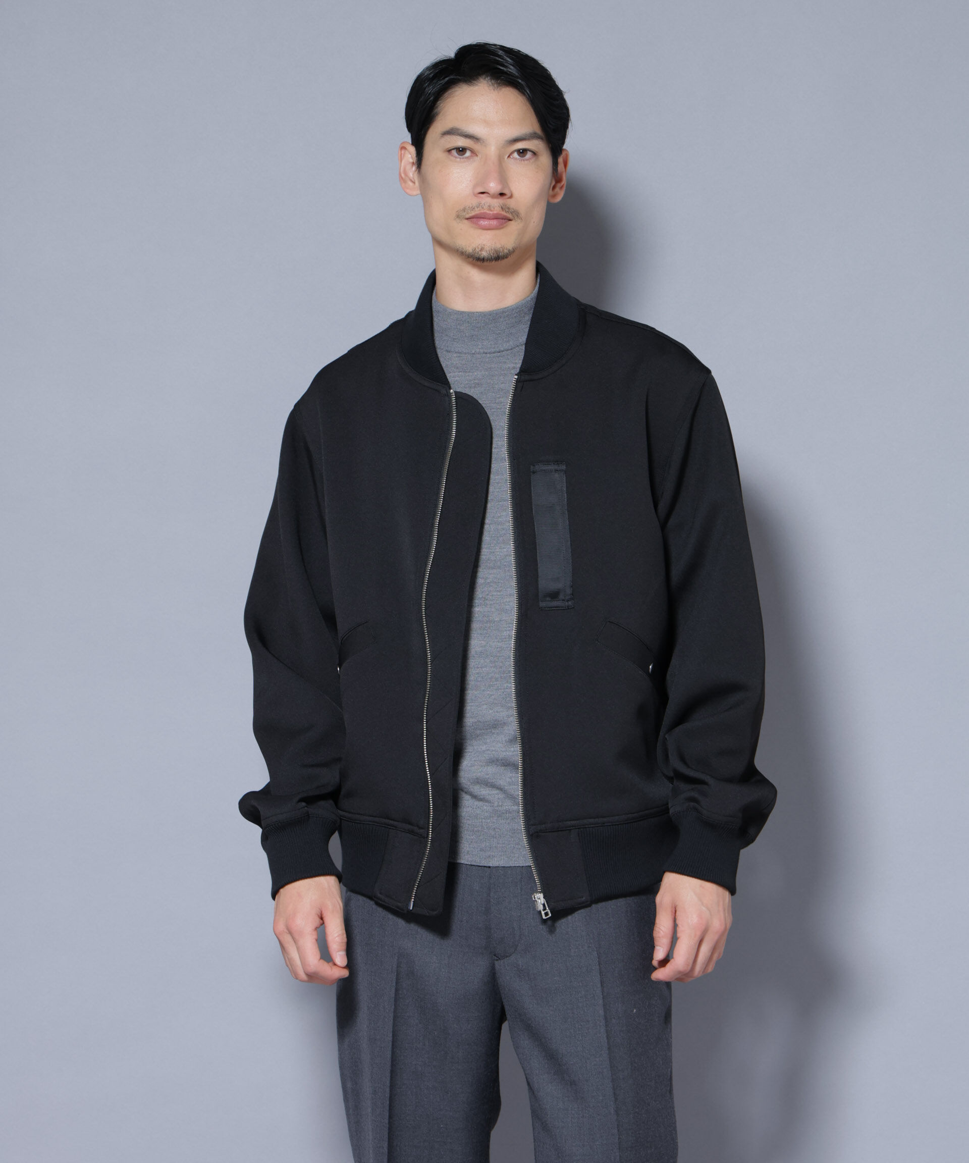 nano･universe「トリプルクロスMA-1」|ブルゾン・スタジャン|