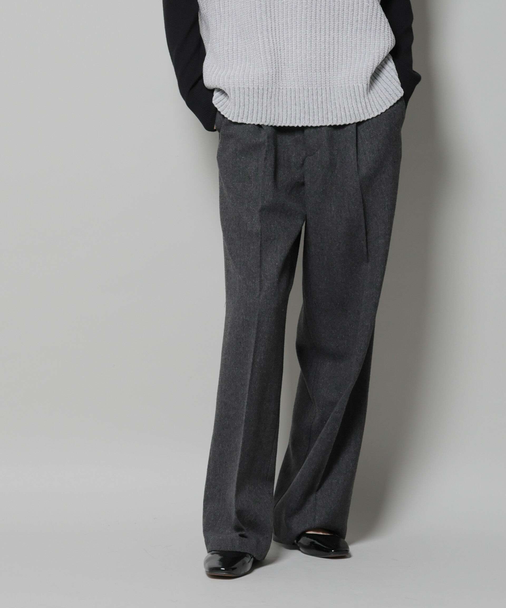 nano･universe「ツイードワンタックパンツ」|チノ|