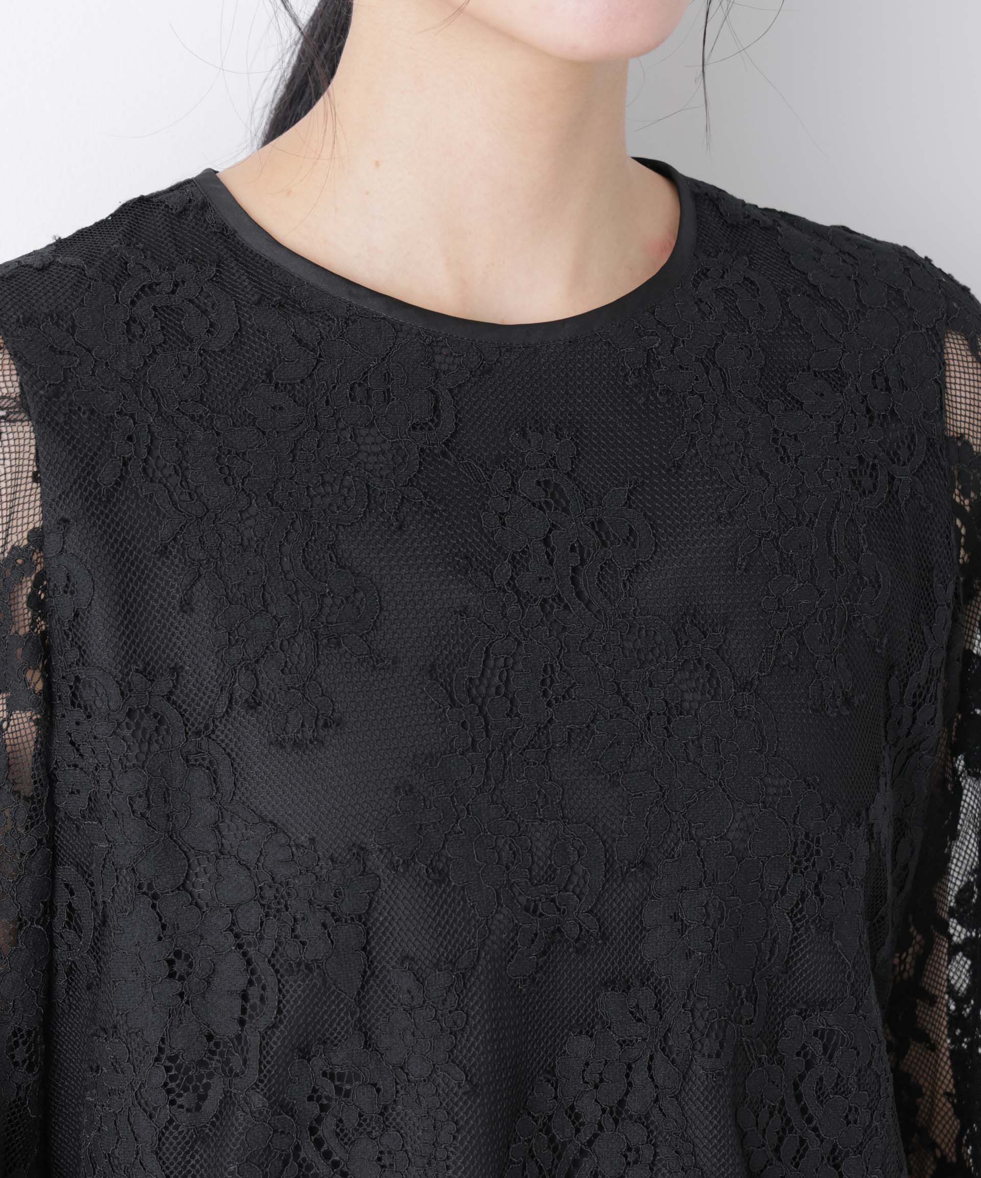 nano･universe「レーススカラップブラウス」|シャツ・ブラウス|