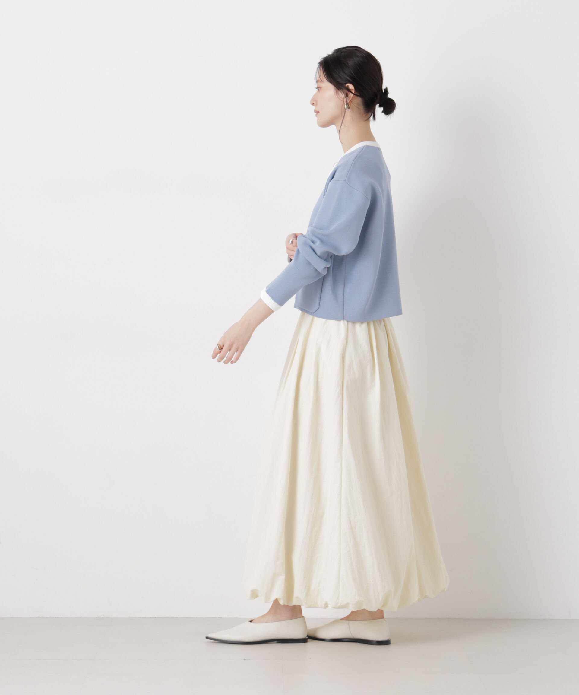 nano･universe「洗濯機洗可バイカラーニットジャケットカーディガン(セットアップ可)」|ニット・セーター|