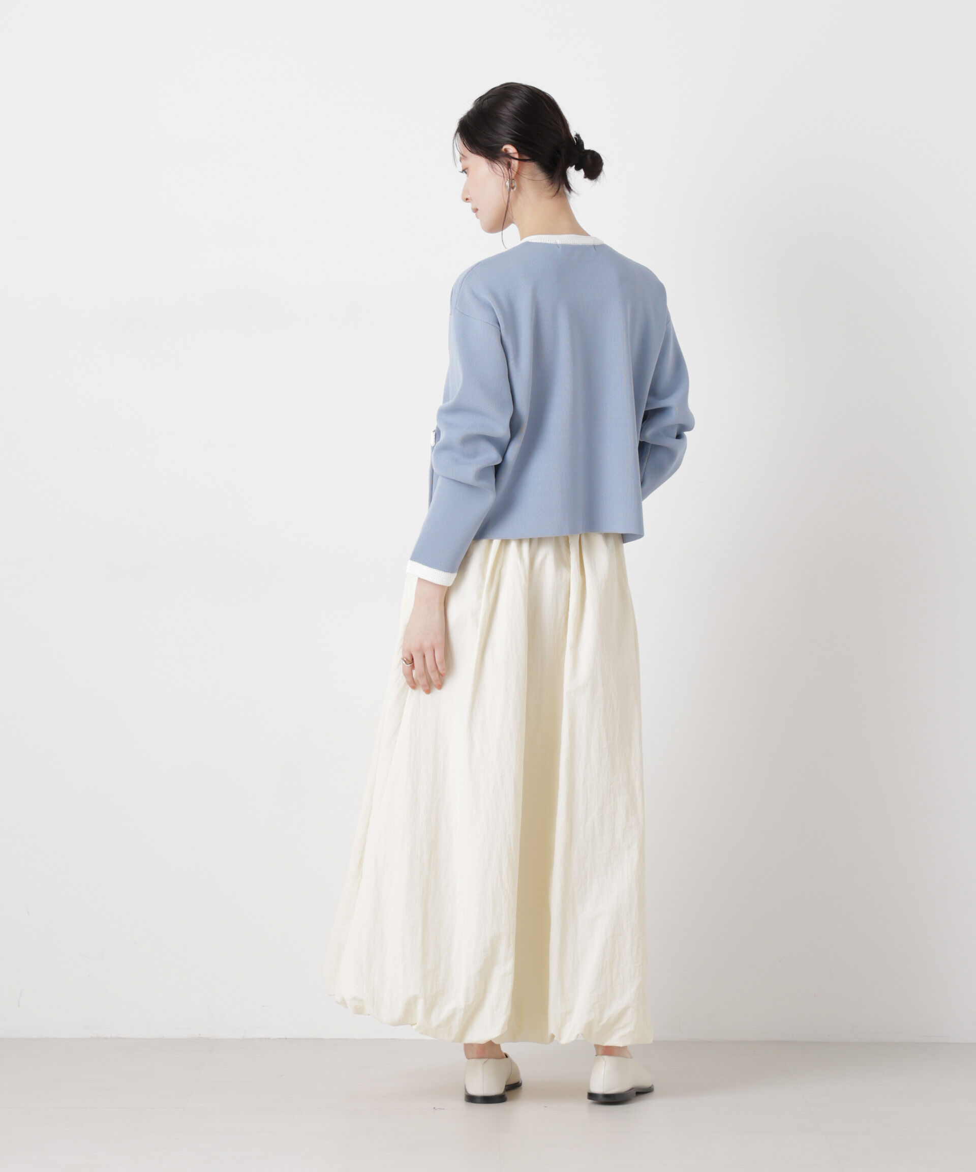 nano･universe「洗濯機洗可バイカラーニットジャケットカーディガン(セットアップ可)」|ニット・セーター|