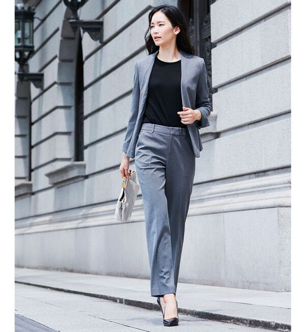 自由区「【Sサイズ有】360&deg;FREE ウォッシャブルノーカラー ジャケット」|ノーカラージャケット|