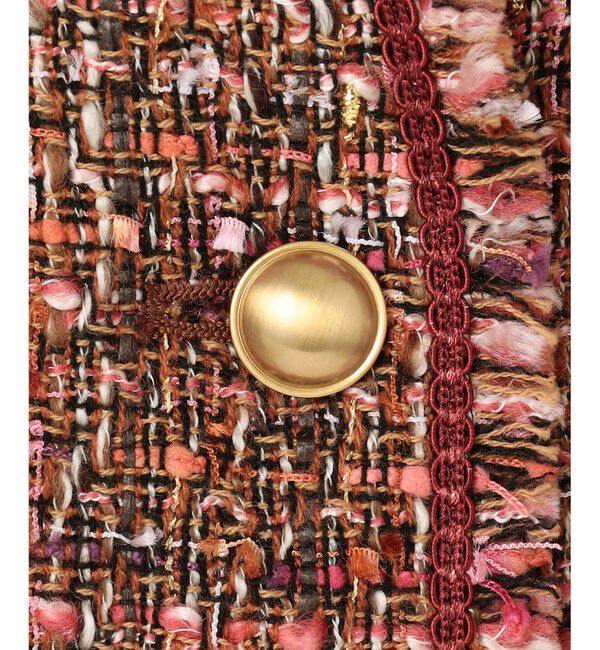 自由区「ラメノットファンシーツイード ジャケット」|ノーカラージャケット|