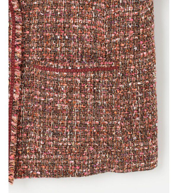 自由区「ラメノットファンシーツイード ジャケット」|ノーカラージャケット|