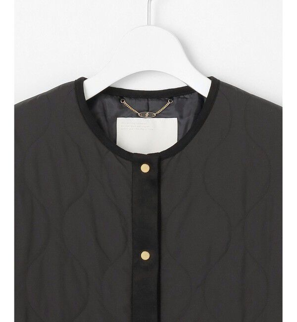 自由区「【洗える】パディングキルト アウター」|ノーカラージャケット|