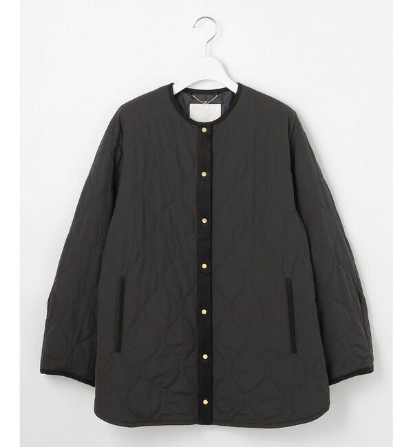 自由区「【洗える】パディングキルト アウター」|ノーカラージャケット|