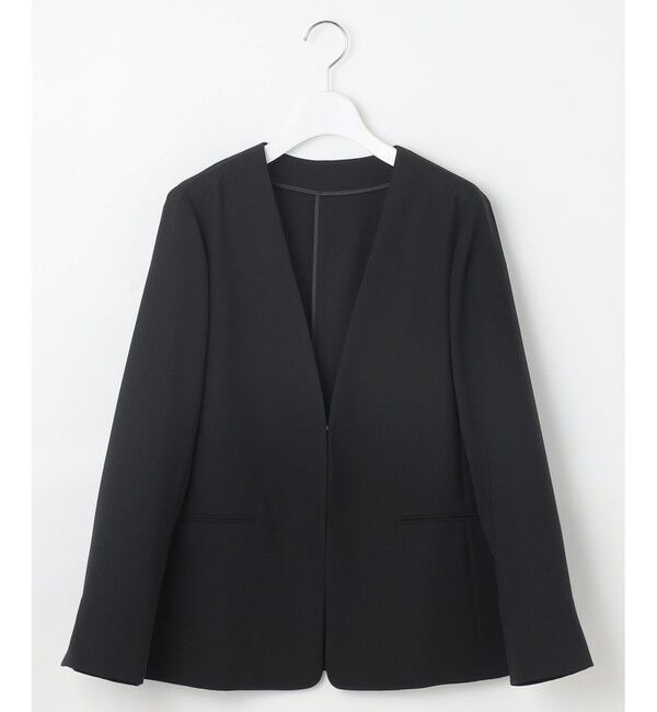 自由区「【セットアップ対応・接触冷感・UVケア・洗える】ライトストレッチノーカラー ジャケット」|ノーカラージャケット|