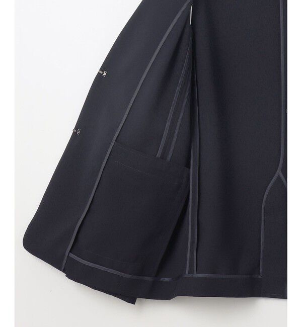 自由区「【セットアップ対応・接触冷感・UVケア・洗える】ライトストレッチノーカラー ジャケット」|ノーカラージャケット|