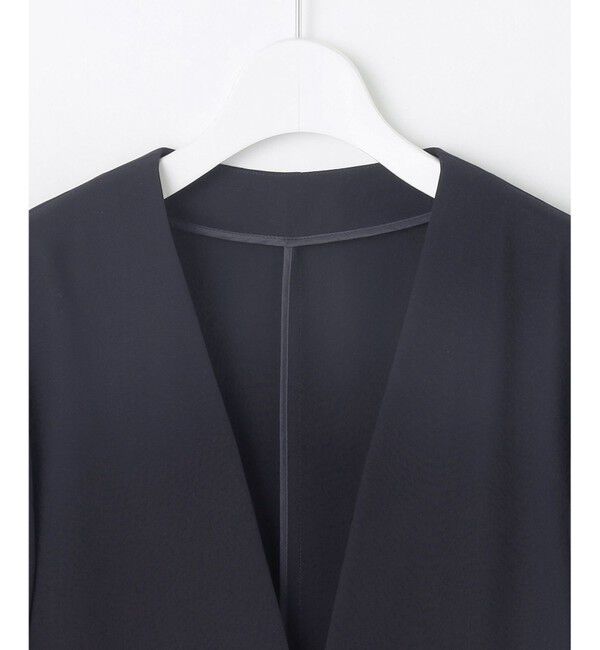 自由区「【セットアップ対応・接触冷感・UVケア・洗える】ライトストレッチノーカラー ジャケット」|ノーカラージャケット|